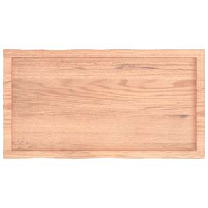 Stolní deska hnědá 100x50x(2-6)cm ošetřený dřevo živá hrana - obrázek 5