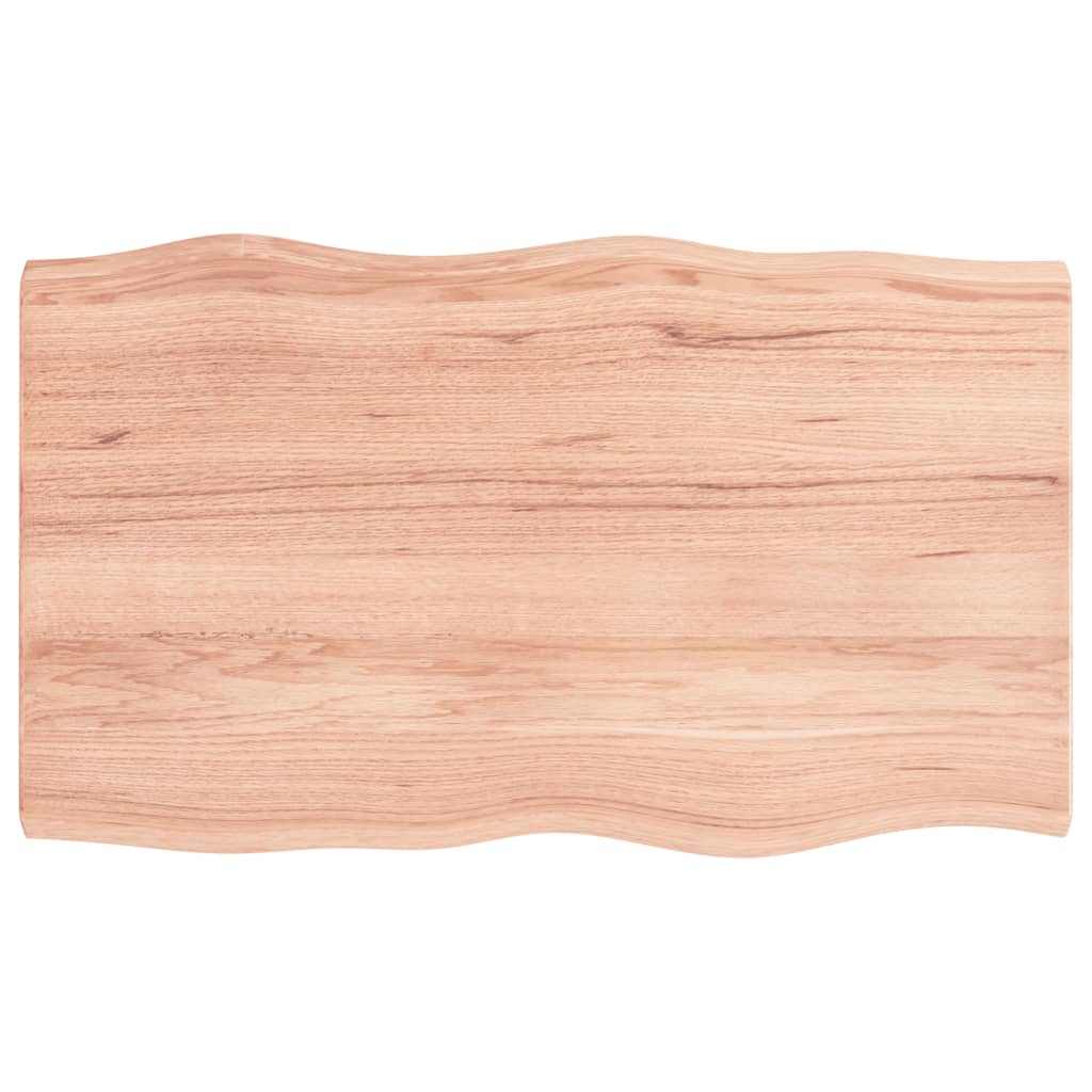 vidaXL Blat masă, 100x60x(2-4) cm, maro, lemn tratat contur organic
