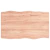 vidaXL lauaplaat, helepruun, 100 x 60 x (2-6) cm, t&ouml;&ouml;deldud t&auml;ispuit