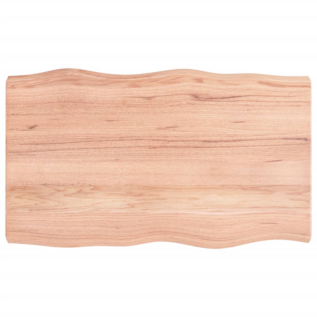 vidaXL Blat masă, 100x60x(2-6) cm, maro, lemn tratat contur organic
