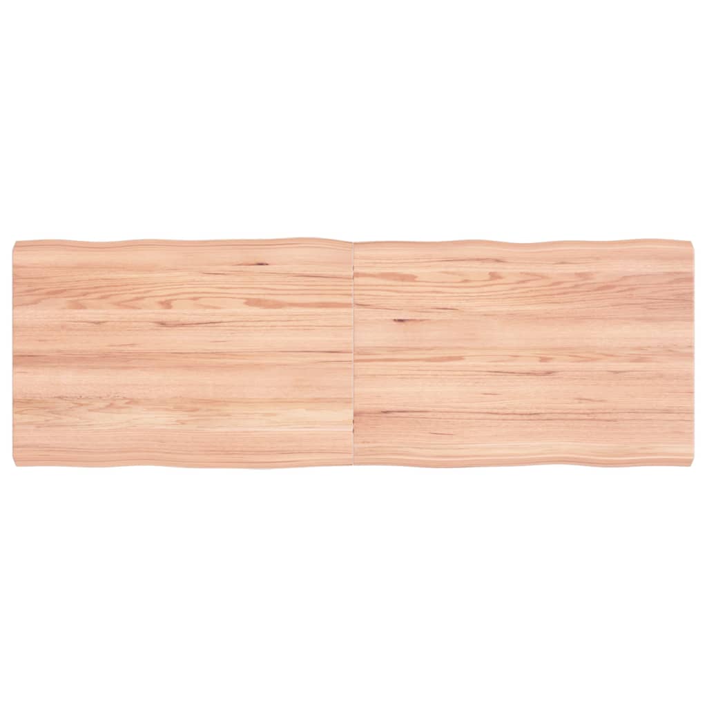 vidaXL Blat masă, 120x40x(2-4) cm, maro, lemn tratat contur organic