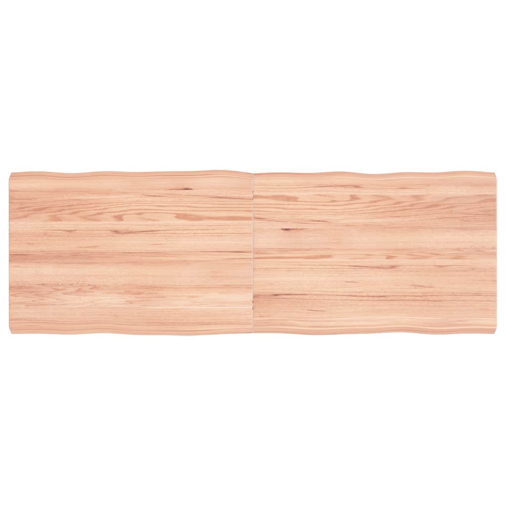 vidaXL Stolní deska hnědá 120x40x(2-4)cm ošetřený dřevo živá hrana