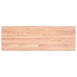 Stolní deska hnědá 120x40x(2-4)cm ošetřený dřevo živá hrana - obrázek 1