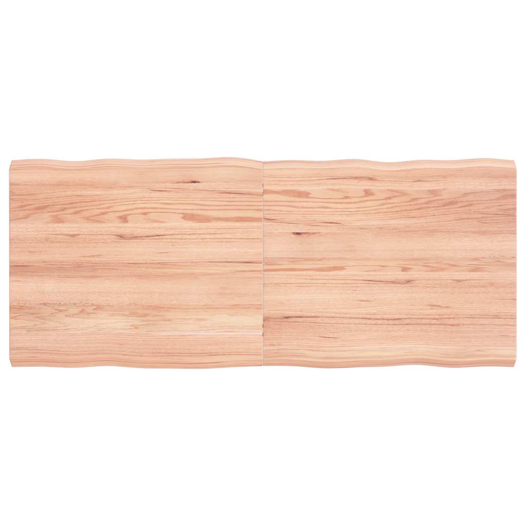vidaXL Stolní deska hnědá 120x50x(2-4)cm ošetřený dřevo živá hrana