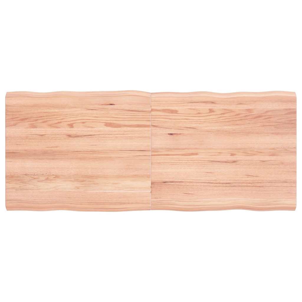 vidaXL Blat masă, 120x50x(2-4) cm, maro, lemn tratat contur organic
