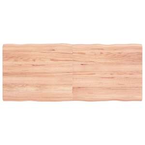 Stolní deska hnědá 120x50x(2-4)cm ošetřený dřevo živá hrana - obrázek 1