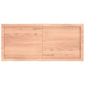 Stolní deska hnědá 120x50x(2-4)cm ošetřený dřevo živá hrana - obrázek 3
