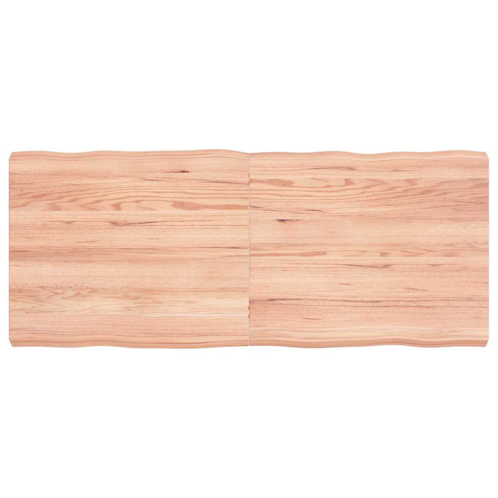 vidaXL StolnĂ­ deska hnÄ›dĂˇ 120x50x(2-6)cm oĹˇetĹ™enĂ˝ dĹ™evo ĹľivĂˇ hrana