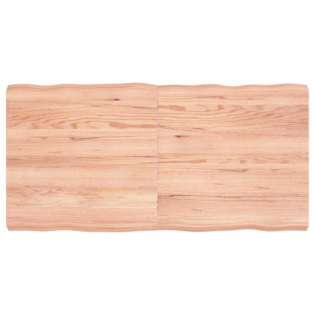 vidaXL Tischplatte 120x60x(2-6) cm Massivholz Behandelt Baumkante