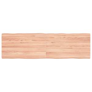 Stolní deska hnědá 140x40x(2-4)cm ošetřený dřevo živá hrana - obrázek 1