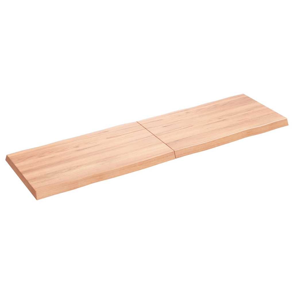 vidaXL világosbarna kezelt tömör asztallap 140x40x(2-4) cm