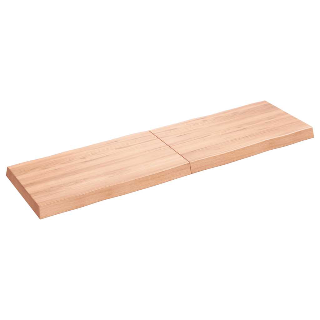 vidaXL Tafelblad natuurlijke rand 140x40x(2-6)cm eikenhout lichtbruin afbeelding