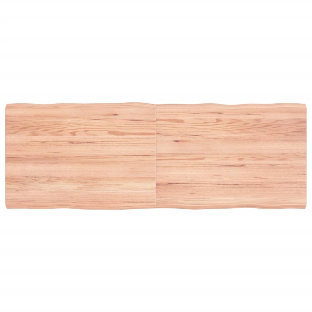 vidaXL Blat masă, 140x50x(2-4) cm, maro, lemn tratat contur organic
