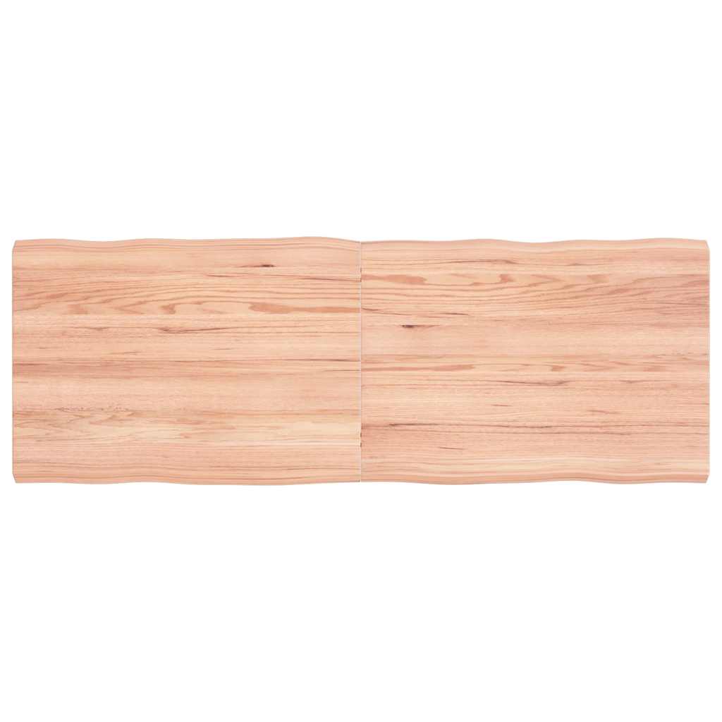 vidaXL Tischplatte 140x50x(2-4) cm Massivholz Behandelt Baumkante