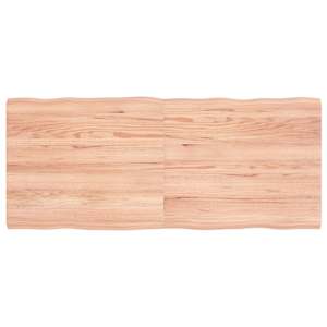 Stolní deska hnědá 140x60x(2-4)cm ošetřený dřevo živá hrana - obrázek 1