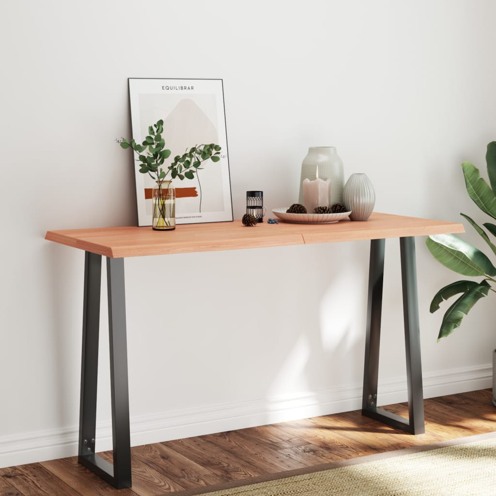 vidaXL Pöytälevy ruskea 140x60x(2-4)cm käsitelty täystammi elävä reuna