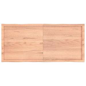 Stolní deska hnědá 140x60x(2-4)cm ošetřený dřevo živá hrana - obrázek 3