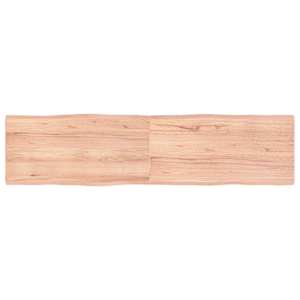 Stolní deska hnědá 160x40x(2-4)cm ošetřený dřevo živá hrana - obrázek 1