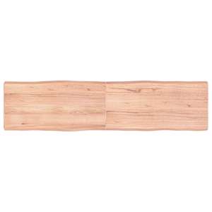 Stolní deska hnědá 160x40x(2-6)cm ošetřený dřevo živá hrana - obrázek 1