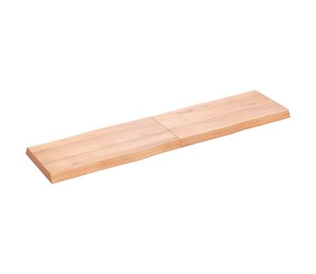 vidaXL Table Top Light Brown 160x40x(2-6)cm Treated Solid Wood Live Edge