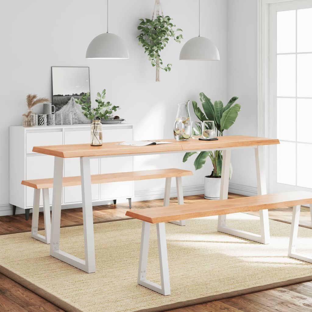 vidaXL Pöytälevy ruskea 180x40x(2-4)cm käsitelty täystammi elävä reuna