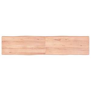 Stolní deska hnědá 180x40x(2-6)cm ošetřený dřevo živá hrana - obrázek 1