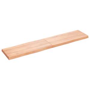 Stolní deska hnědá 180x40x(2-6)cm ošetřený dřevo živá hrana - obrázek 2