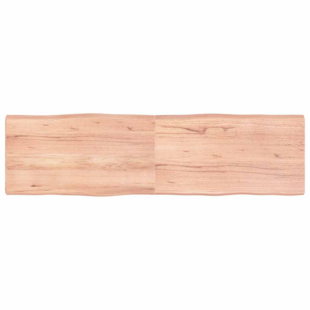 vidaXL Tampo mesa 180x50x6 carvalho tratado borda viva castanho-claro