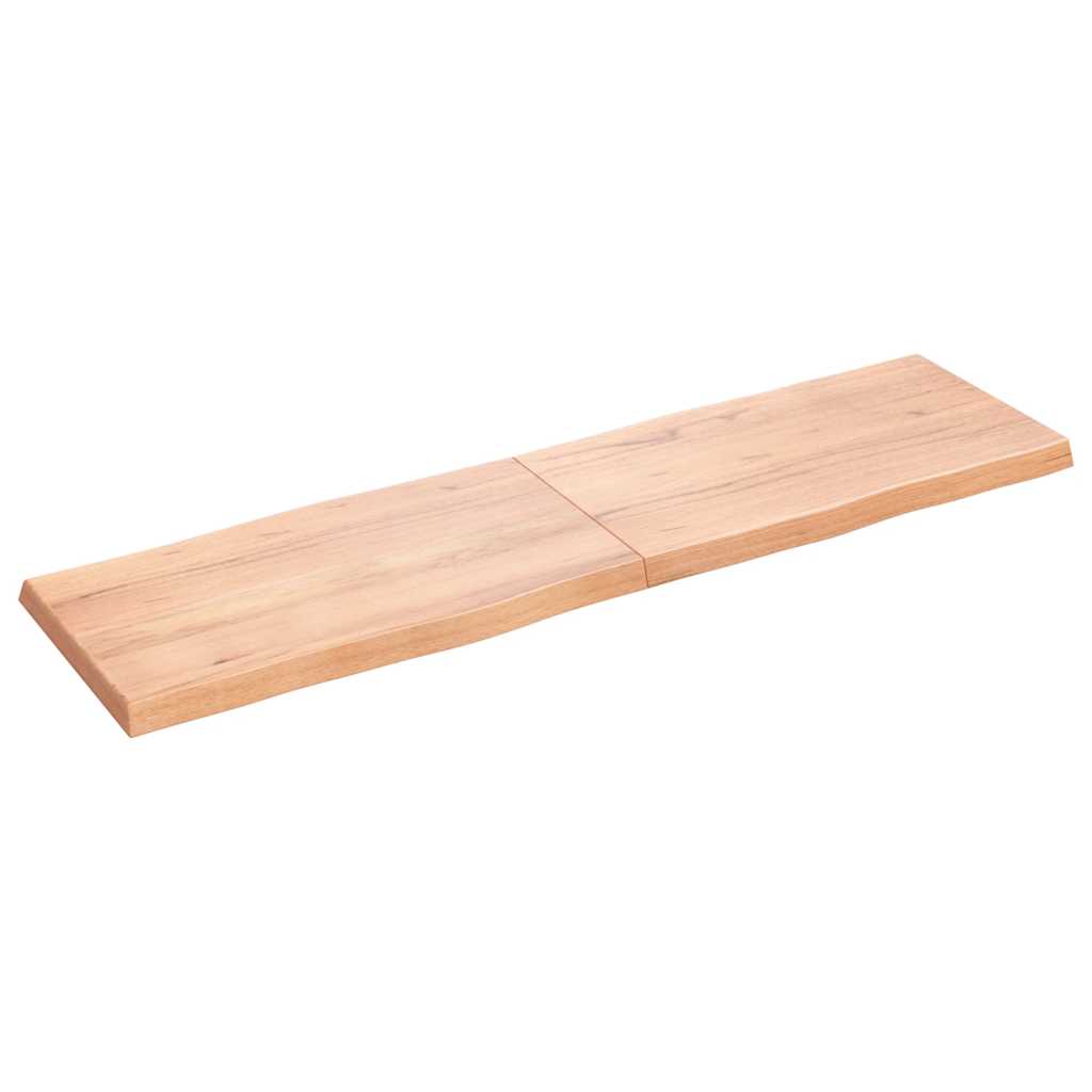 vidaXL Tafelblad natuurlijke rand 180x50x(2-6)cm eikenhout lichtbruin afbeelding