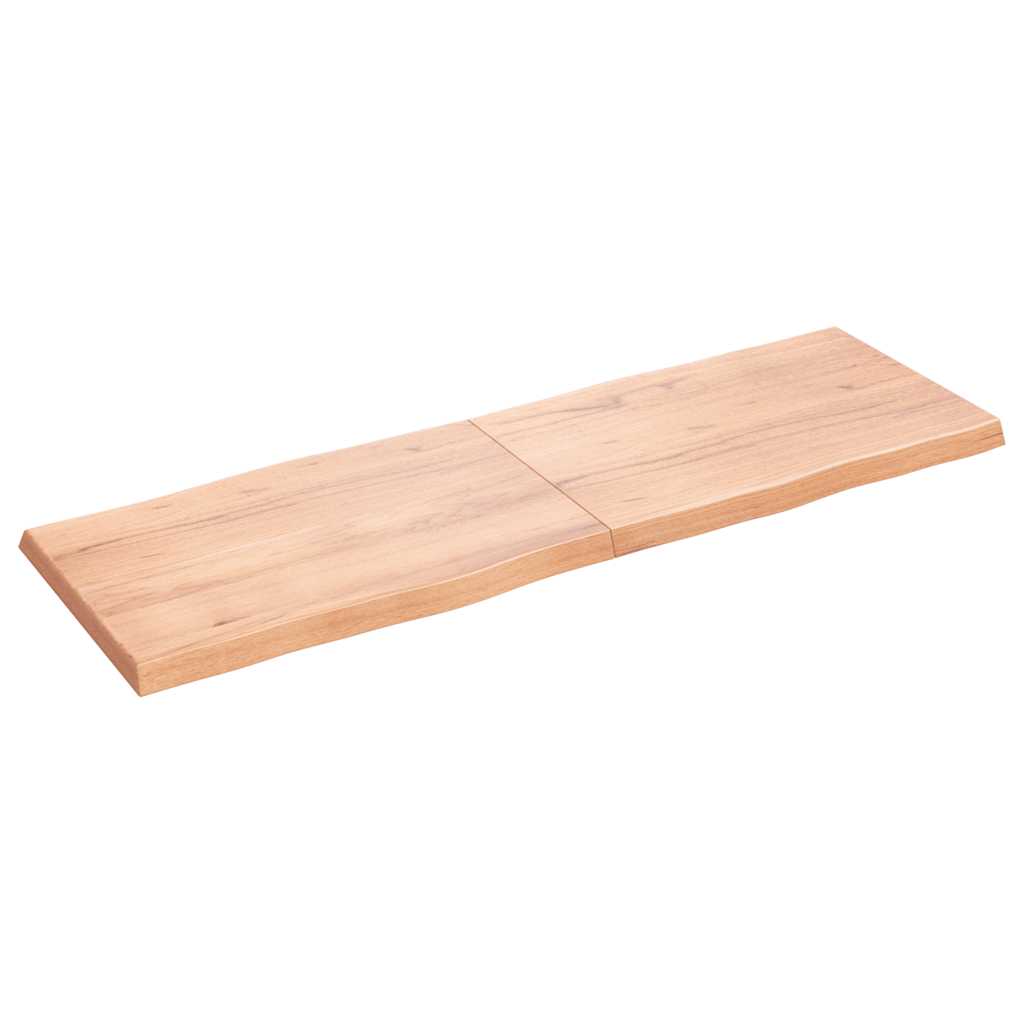 vidaXL Pöytälevy ruskea 180x60x(2-6)cm käsitelty täystammi elävä reuna