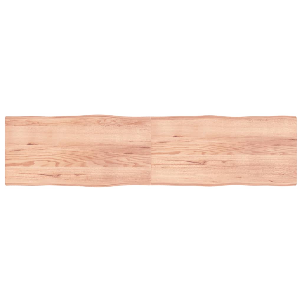 vidaXL StolnĂ­ deska hnÄ›dĂˇ 200x50x(2-4)cm oĹˇetĹ™enĂ˝ dĹ™evo ĹľivĂˇ hrana