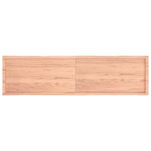 Stolní deska hnědá 200x50x(2-4)cm ošetřený dřevo živá hrana - obrázek 3