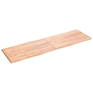 Stolní deska hnědá 200x60x(2-4)cm ošetřený dřevo živá hrana - obrázek 2