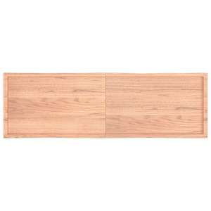 Stolní deska hnědá 200x60x(2-4)cm ošetřený dřevo živá hrana - obrázek 3