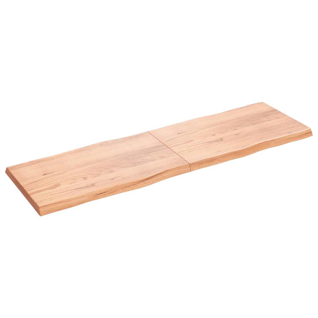 vidaXL Tafelblad natuurlijke rand 200x60x(2-6)cm eikenhout lichtbruin afbeelding