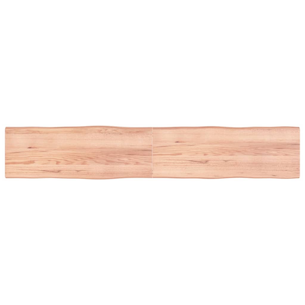 vidaXL Blat masă, 220x40x(2-4) cm, maro, lemn tratat contur organic