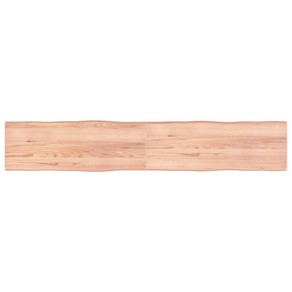 vidaXL StolnĂ­ deska hnÄ›dĂˇ 220x40x(2-4)cm oĹˇetĹ™enĂ˝ dĹ™evo ĹľivĂˇ hrana