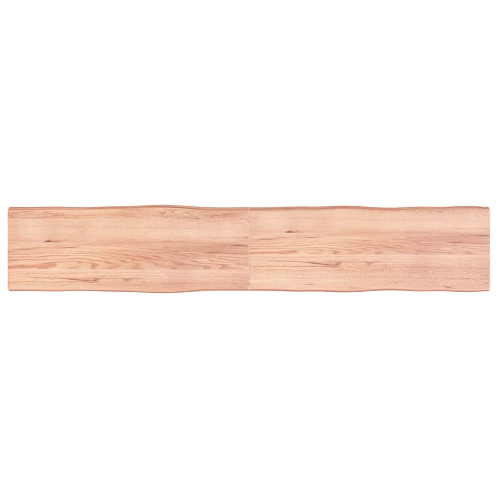 vidaXL Stolní deska hnědá 220x40x(2-6)cm ošetřený dřevo živá hrana
