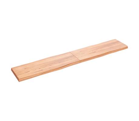 vidaXL Table Top Light Brown 220x40x(2-6)cm Treated Solid Wood Live Edge
