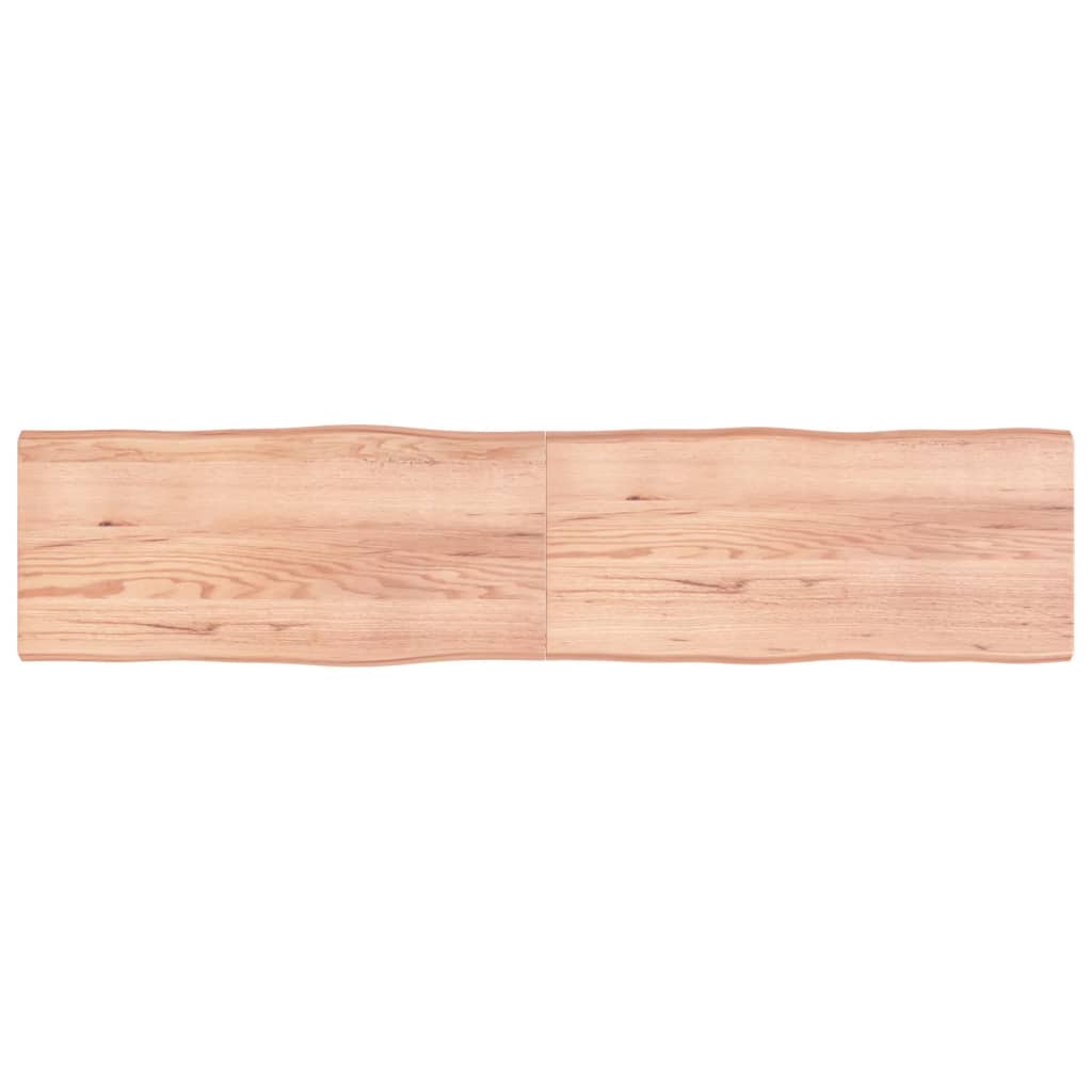 vidaXL Blat masă, 220x50x(2-4) cm, maro, lemn tratat contur organic