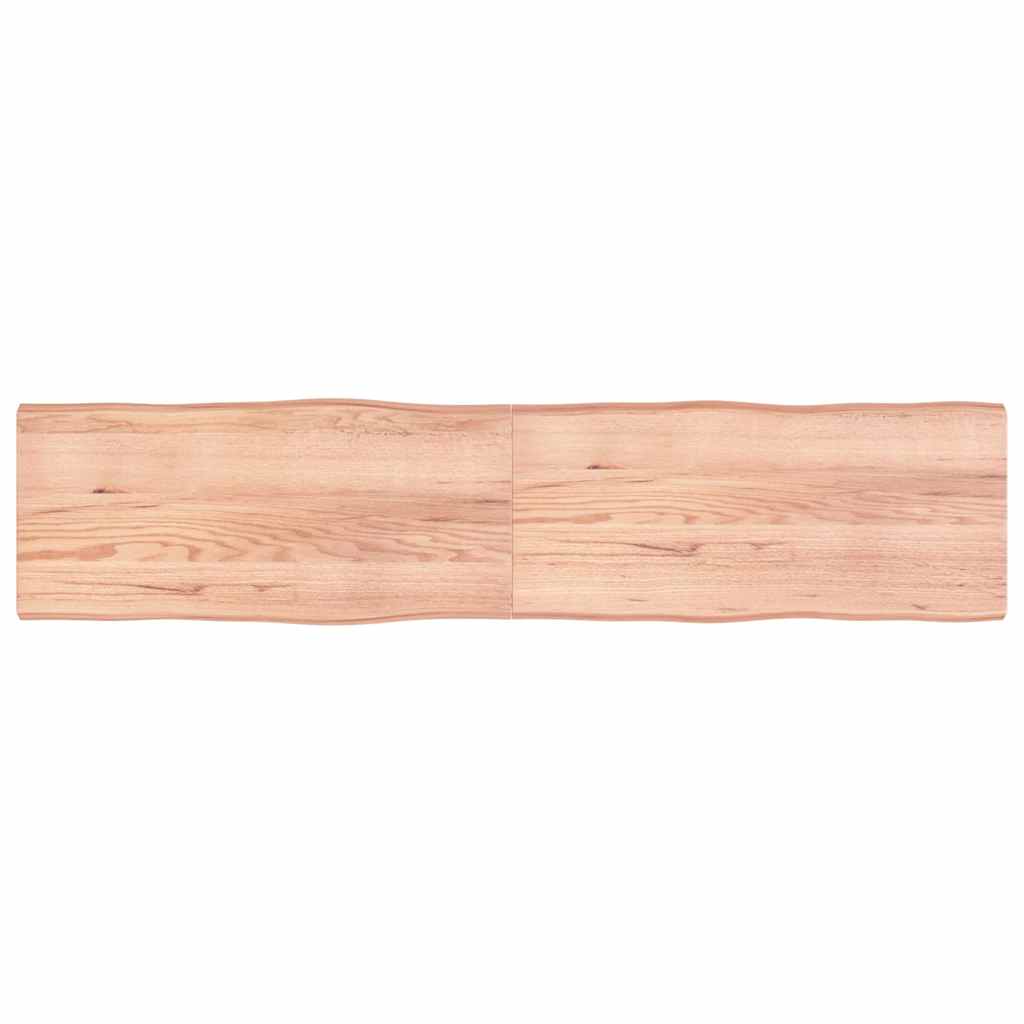vidaXL Blat masă, 220x50x(2-4) cm, maro, lemn tratat contur organic