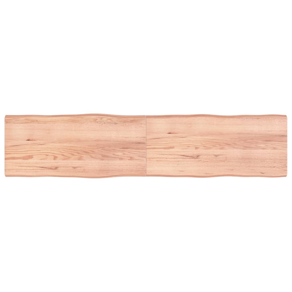 vidaXL Blat masă, 220x50x(2-6) cm, maro, lemn tratat contur organic