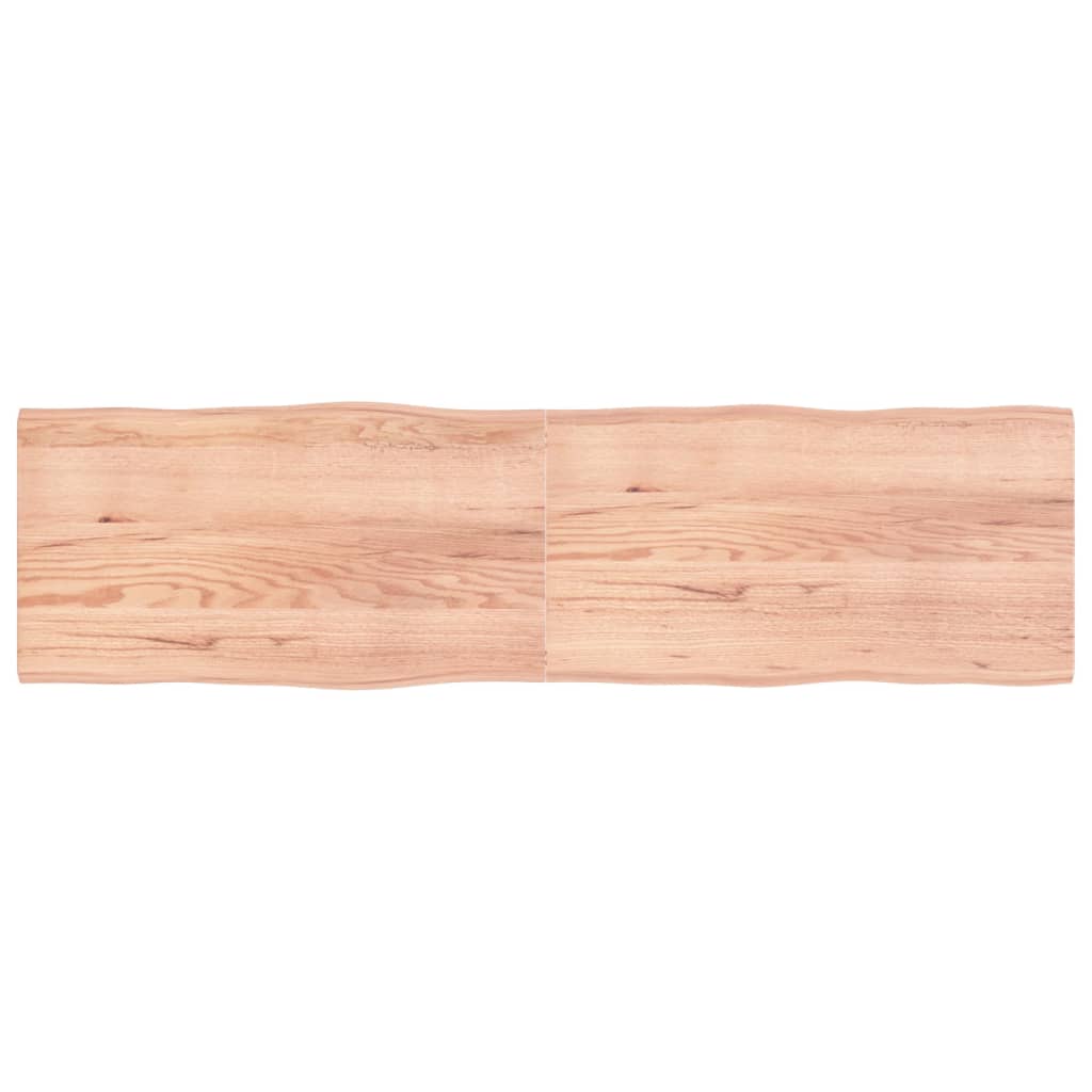 vidaXL StolnĂ­ deska hnÄ›dĂˇ 220x60x(2-4)cm oĹˇetĹ™enĂ˝ dĹ™evo ĹľivĂˇ hrana