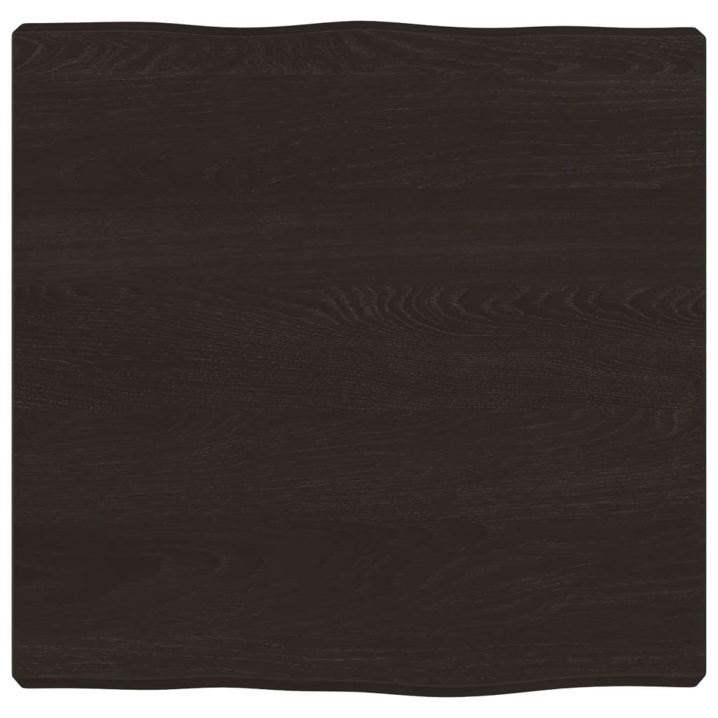vidaXL StolnĂ­ deska tmavÄ› hnÄ›dĂˇ 40x40x(2-4)cm oĹˇetĹ™enĂ˝ dub ĹľivĂˇ hrana