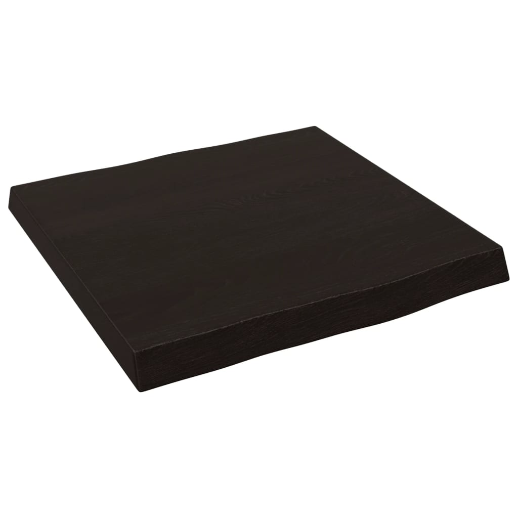 vidaXL Blat masă, 40x40x(2-4) cm, maro, lemn tratat contur organic