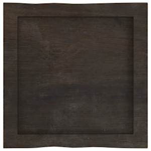 Stolní deska tmavě hnědá 40x40x(2-4)cm ošetřený dub živá hrana - obrázek 4