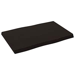 Stolní deska tmavě hnědá 60x40x(2-4)cm ošetřený dub živá hrana - obrázek 4