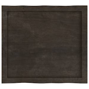 Stolní deska tmavě hnědá 60x50x(2-4)cm ošetřený dub živá hrana - obrázek 5