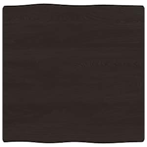 vidaXL lauaplaat, tumepruun, 60 x 60 x (2-4) cm, t&ouml;&ouml;deldud t&auml;ispuit