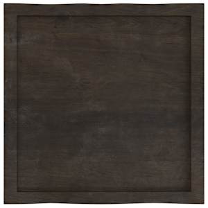 Stolní deska tmavě hnědá 60x60x(2-4)cm ošetřený dub živá hrana - obrázek 5